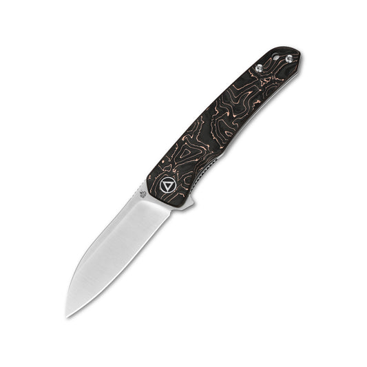 QSP Knives™ Otter Liner Lock 140-B1 Copper Carbon Fiber CPM S35VN Stainless Steel Pocket Knife