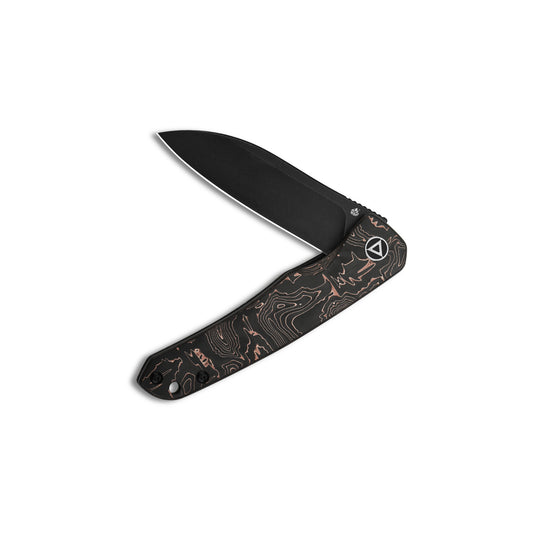 QSP Knives™ Otter Liner Lock 140-B2 Copper Carbon Fiber CPM S35VN Stainless Steel Pocket Knife