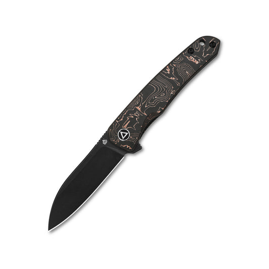 QSP Knives™ Otter Liner Lock 140-B2 Copper Carbon Fiber CPM S35VN Stainless Steel Pocket Knife
