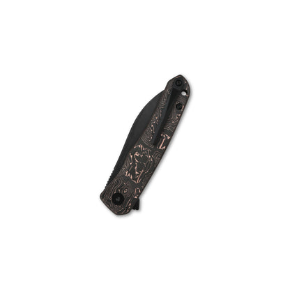 QSP Knives™ Otter Liner Lock 140-B2 Copper Carbon Fiber CPM S35VN Stainless Steel Pocket Knife