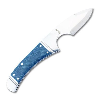 RoseCraft Blades LLC™ Zambezi RCT002-BM Blue Denim Micarta D2 Semi-Stainless Steel Pocket Knife