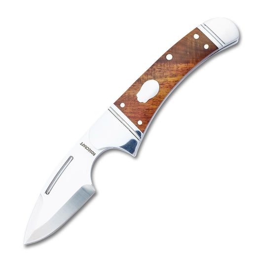 RoseCraft Blades LLC™ Zambezi RCT002-RW Rosewood D2 Semi-Stainless Steel Pocket Knife