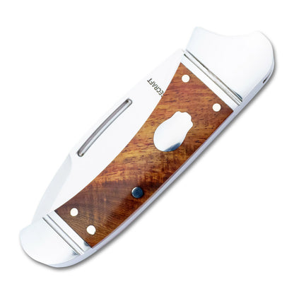 RoseCraft Blades LLC™ Zambezi RCT002-RW Rosewood D2 Semi-Stainless Steel Pocket Knife