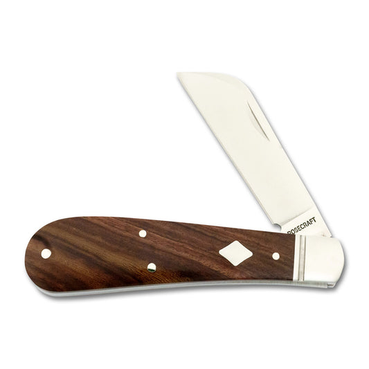 RoseCraft Blades LLC™ Lick Creek Loom Fixer RCT025-ROW Rosewood D2 Semi-Stainless Steel Pocket Knife