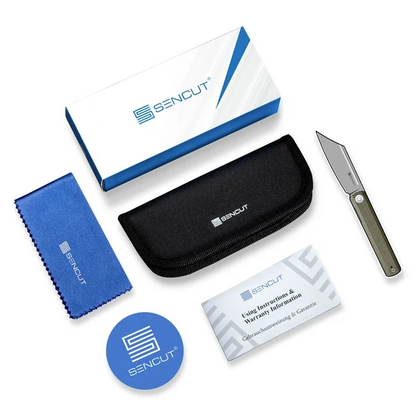 SENCUT Knife™ Phantara Liner Lock S23014-1 Black G10 9Cr18MoV Stainless Steel Pocket Knife
