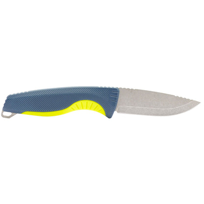 SOG Specialty Knives™ Aegis FX Fixed Blade 17-41-01-41 Indigo GRN and Acid Yellow Rubber CRYO 4116 Krupp Stainless Steel Knife