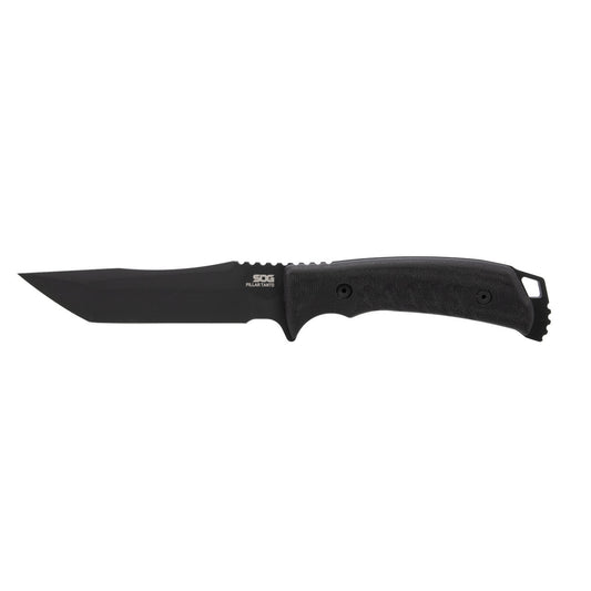 SOG Specialty Knives™ Tanto Pillar FX Fixed Blade SOG-UF2001-BX Black Linen Micarta CRYO CPM S35VN Stainless Steel Knife