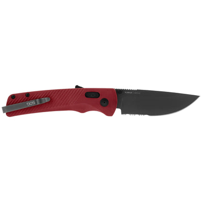 SOG Specialty Knives™ Flash AT-XR 11-18-09-57 Garnet Red GRN D2 Semi-Stainless Steel Pocket Knife