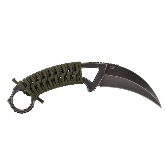 SOG Specialty Knives™ Gambit XL Fixed Blade SOG-GB2001-BX OD Green Paracord AUS-10A Stainless Steel Knife