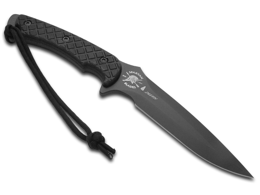 Spartan Blades, LLC™ Ares Fixed Blade SB1BKBKKYBK Black Canvas Micarta S45VN Stainless Steel Knife