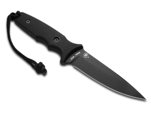 Spartan Blades, LLC™ Harsey TT Fixed Blade SB43BKBKNLBK Black Canvas Micarta S45VN Stainless Steel Knife