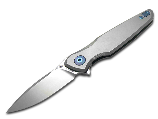 Spartan Blades, LLC™ Pandia Frame Lock SF16SWBL Bead-blast Satin 6AL4V Titanium CPM MagnaCut Stainless Steel Pocket Knife