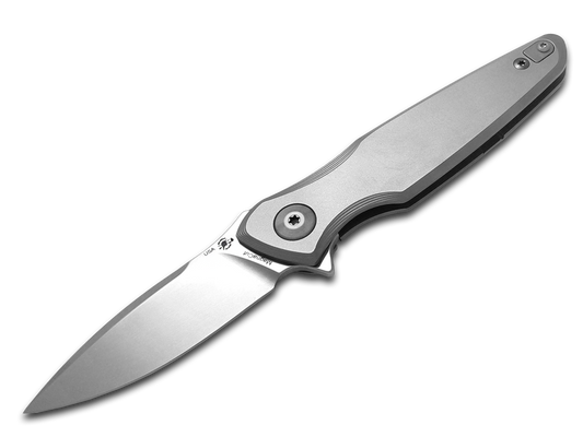 Spartan Blades, LLC™ Pandia Frame Lock SF16SW Bead-blast Satin 6AL4V Titanium CPM MagnaCut Stainless Steel Pocket Knife