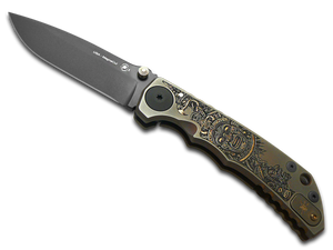 Spartan Blades, LLC™ Harsey Folder Frame Lock SF5AZTC-BZ Bronze Anodized 6AL4V Titanium CPM MagnaCut Stainless Steel Pocket Knife