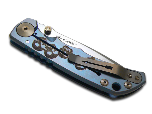 Spartan Blades, LLC™ Harsey Folder Frame Lock SF5BABE Blue Anodized 6AL4V Titanium CPM MagnaCut Stainless Steel Pocket Knife