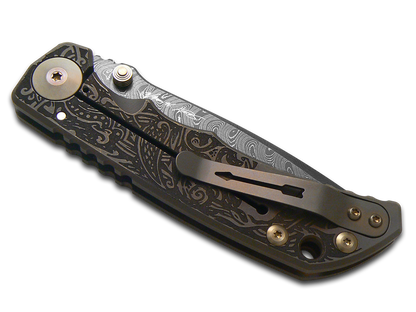 Spartan Blades, LLC™ Harsey Folder Frame Lock SF5 RELIC DM Bronze Anodized 6AL4V Titanium Stainless Damascus Steel Pocket Knife