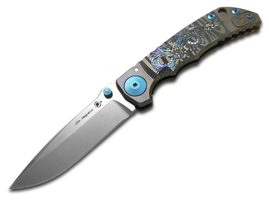 Spartan Blades, LLC™ Harsey Folder Frame Lock SF5DRAGON Bronze Anodized 6AL4V Titanium CPM MagnaCut Stainless Steel Pocket Knife
