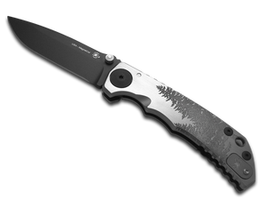 Spartan Blades, LLC™ Harsey Folder Frame Lock SF5FIRTREE Polished 6AL4V Titanium CPM MagnaCut Stainless Steel Pocket Knife