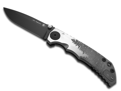 Spartan Blades, LLC™ Harsey Folder Frame Lock SF5FIRTREE Polished 6AL4V Titanium CPM MagnaCut Stainless Steel Pocket Knife