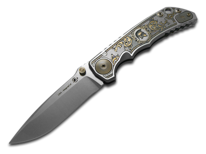 Spartan Blades, LLC™ Harsey Folder Frame Lock SF5FLRISHS Polished 6AL4V Titanium CPM MagnaCut Stainless Steel Pocket Knife