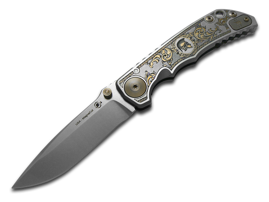 Spartan Blades, LLC™ Harsey Folder Frame Lock SF5FLRISHS Polished 6AL4V Titanium CPM MagnaCut Stainless Steel Pocket Knife