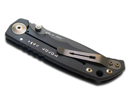 Spartan Blades, LLC™ Harsey Folder Frame Lock SF5GOLDENLOGO Black Anodized 6AL4V Titanium CPM MagnaCut Stainless Steel Pocket Knife