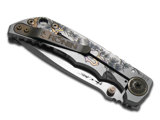 Spartan Blades, LLC™ Harsey Folder Frame Lock SF5GUNFIGHTER Polished 6AL4V Titanium CPM MagnaCut Stainless Steel Pocket Knife