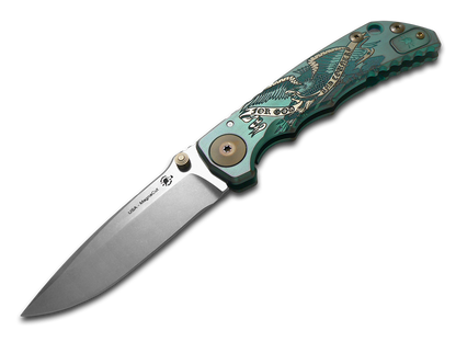 Spartan Blades, LLC™ Harsey Folder Frame Lock SF5G&C Green Anodized 6AL4V Titanium CPM MagnaCut Stainless Steel Pocket Knife