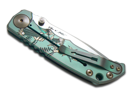 Spartan Blades, LLC™ Harsey Folder Frame Lock SF5G&C Green Anodized 6AL4V Titanium CPM MagnaCut Stainless Steel Pocket Knife