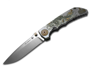 Spartan Blades, LLC™ Harsey Folder Frame Lock SP SF5KOIFISH Polished 6AL4V Titanium CPM MagnaCut Stainless Steel Pocket Knife