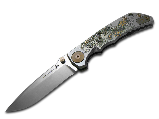 Spartan Blades, LLC™ Harsey Folder Frame Lock SP SF5KOIFISH Polished 6AL4V Titanium CPM MagnaCut Stainless Steel Pocket Knife