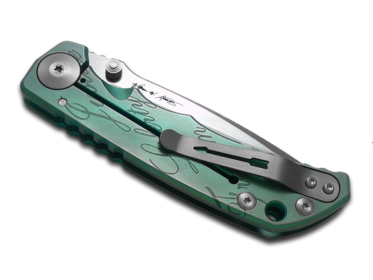Spartan Blades, LLC™ Harsey Folder Frame Lock SF5LIBERTY Green Anodized 6AL4V Titanium CPM MagnaCut Stainless Steel Pocket Knife