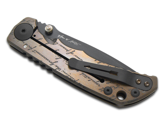 Spartan Blades, LLC™ Harsey Folder Frame Lock SF5M4RIFLE Bronze Anodized 6AL4V Titanium CPM MagnaCut Stainless Steel Pocket Knife