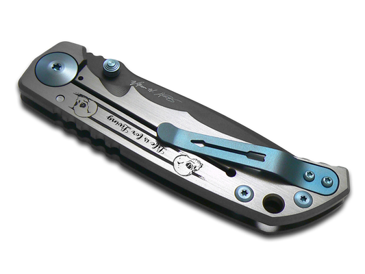 Spartan Blades, LLC™ Harsey Folder Frame Lock SF5MMORI Polished 6AL4V Titanium CPM MagnaCut Stainless Steel Pocket Knife