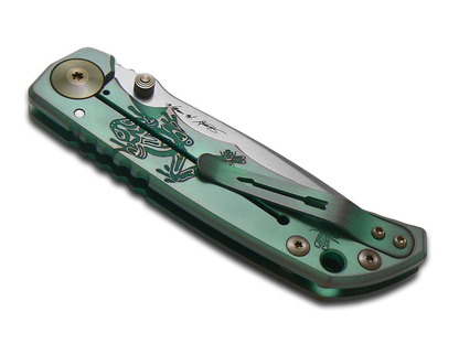 Spartan Blades, LLC™ Harsey Folder Frame Lock SF5NWCOAST Green Anodized 6AL4V Titanium CPM MagnaCut Stainless Steel Pocket Knife