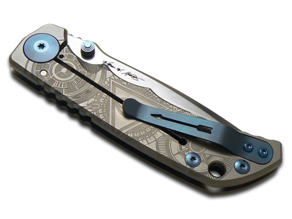 Spartan Blades, LLC™ Harsey Folder Frame Lock SF5OCULUS Satin Rub 6AL4V Titanium CPM MagnaCut Stainless Steel Pocket Knife