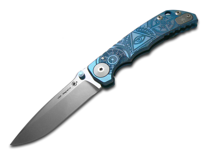 Spartan Blades, LLC™ Harsey Folder Frame Lock SF5OCULUS-BLUE Blue Anodized 6AL4V Titanium CPM MagnaCut Stainless Steel Pocket Knife
