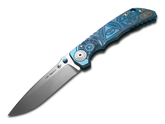 Spartan Blades, LLC™ Harsey Folder Frame Lock SF5OCULUS-BLUE Blue Anodized 6AL4V Titanium CPM MagnaCut Stainless Steel Pocket Knife