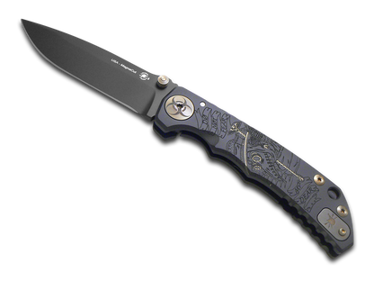 Spartan Blades, LLC™ Harsey Folder Frame Lock SF5PLAGUE-BK Black Anodized 6AL4V Titanium CPM MagnaCut Stainless Steel Pocket Knife