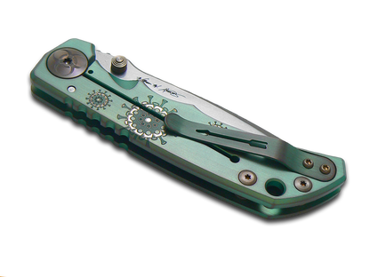 Spartan Blades, LLC™ Harsey Folder Frame Lock SF5PLAGUE-GN Green Anodized 6AL4V Titanium CPM MagnaCut Stainless Steel Pocket Knife
