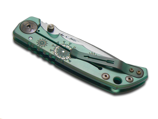 Spartan Blades, LLC™ Harsey Folder Frame Lock SF5PLAGUE-GN Green Anodized 6AL4V Titanium CPM MagnaCut Stainless Steel Pocket Knife