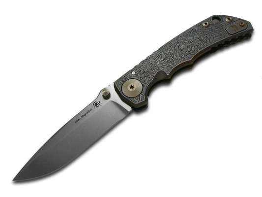 Spartan Blades, LLC™ Harsey Folder Frame Lock SF5RELIC Bronze Anodized 6AL4V Titanium CPM MagnaCut Stainless Steel Pocket Knife