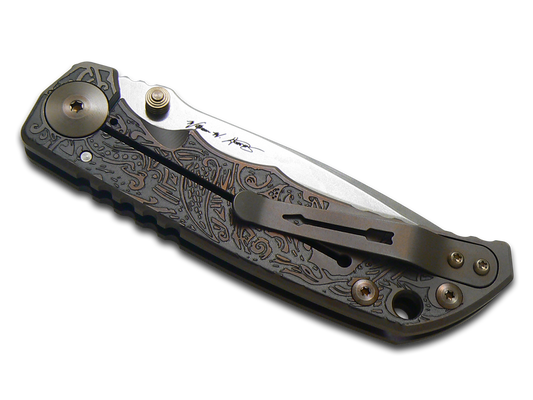 Spartan Blades, LLC™ Harsey Folder Frame Lock SF5RELIC Bronze Anodized 6AL4V Titanium CPM MagnaCut Stainless Steel Pocket Knife