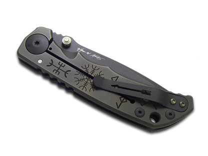 Spartan Blades, LLC™ Harsey Folder Frame Lock SF5RUNES Bronze Anodized 6AL4V Titanium CPM MagnaCut Stainless Steel Pocket Knife