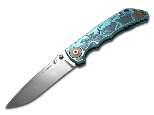 Spartan Blades, LLC™ Harsey Folder Frame Lock SF5SRAV-BL Blue Anodized 6AL4V Titanium CPM MagnaCut Stainless Steel Pocket Knife