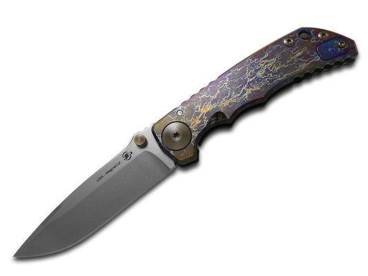 Spartan Blades, LLC™ Harsey Folder Frame Lock SF5STORMWATCH Purple Anodized 6AL4V Titanium CPM MagnaCut Stainless Steel Pocket Knife