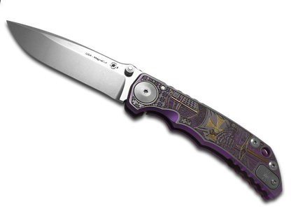 Spartan Blades, LLC™ Harsey Folder Frame Lock SF5TEMP-PU Purple Anodized 6AL4V Titanium CPM MagnaCut Stainless Steel Pocket Knife