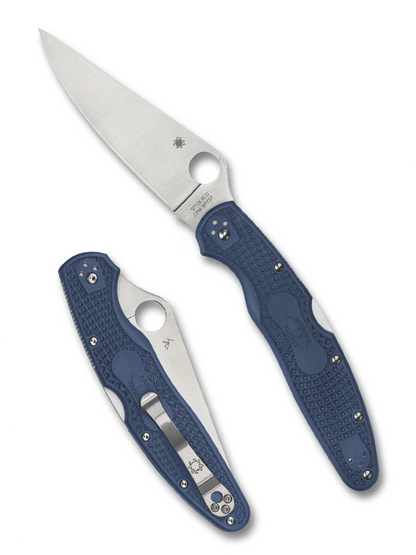 Spyderco Knives™ Police 4 Lockback C07PCBL4 Cobalt Blue FRN CPM SPY27 Stainless Steel Pocket Knife