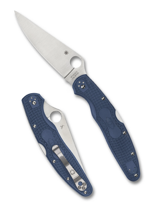 Spyderco Knives™ Police 4 Lockback C07PCBL4 Cobalt Blue FRN CPM SPY27 Stainless Steel Pocket Knife