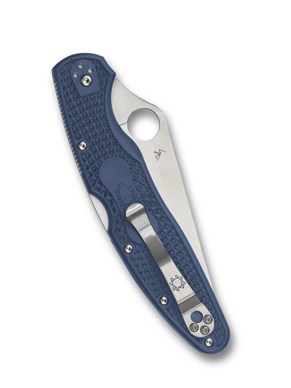 Spyderco Knives™ Police 4 Lockback C07PCBL4 Cobalt Blue FRN CPM SPY27 Stainless Steel Pocket Knife